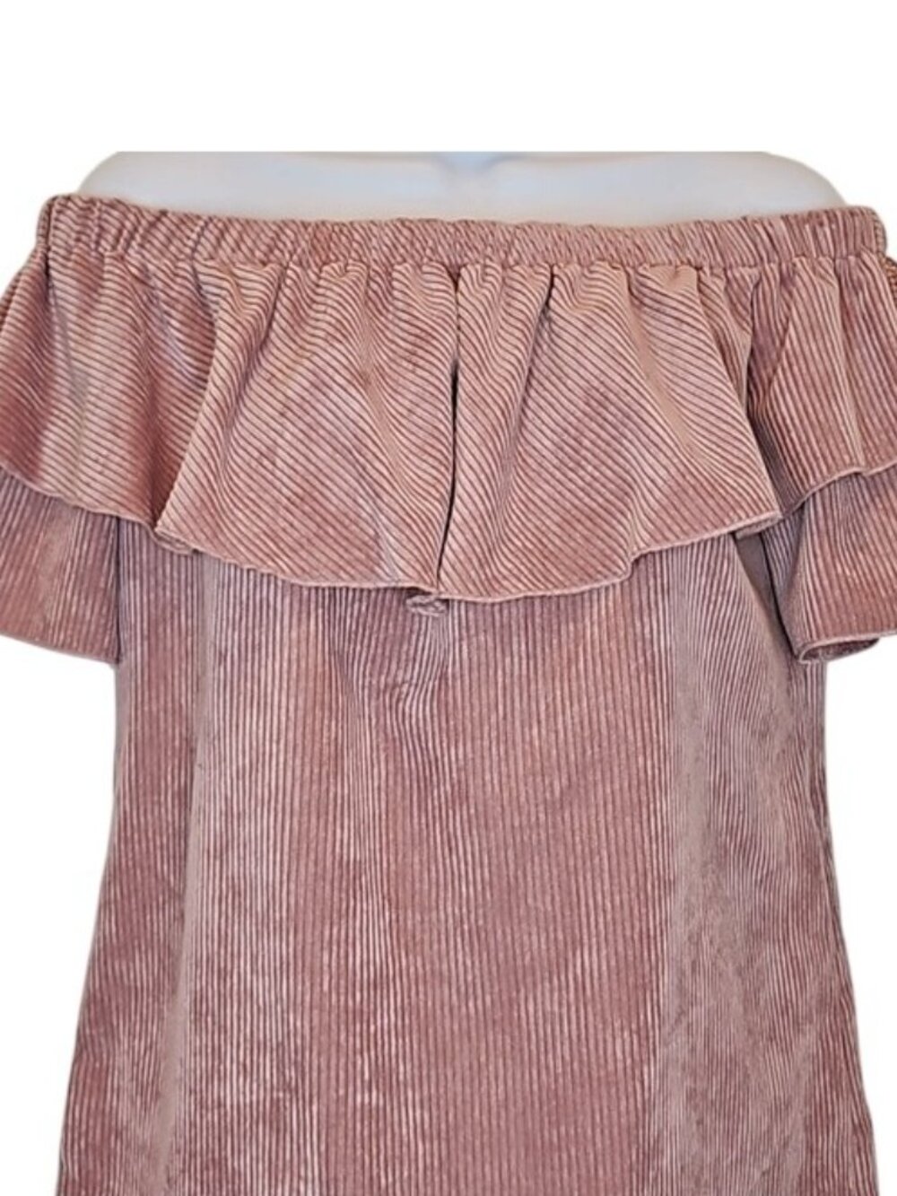 Endless Rose Mini Dress Small New Women's Ribbed Off The Shoulder Pockets - Picture 2 of 8